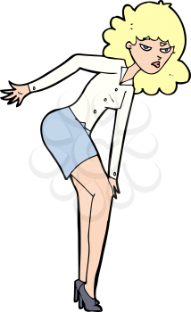 Royalty Free Clipart Image of a Blonde Woman