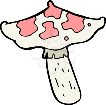Royalty Free Clipart Image of a Toadstool Mushroom