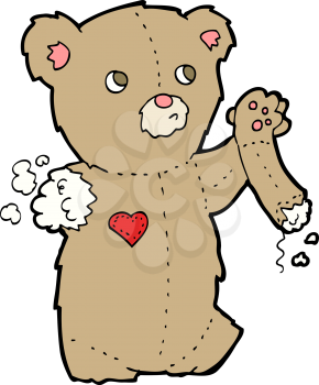 Royalty Free Clipart Image of a Teddy With a Broken Arm