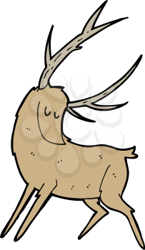 Royalty Free Clipart Image of a Stag