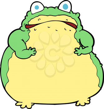 Royalty Free Clipart Image of a Fat Toad