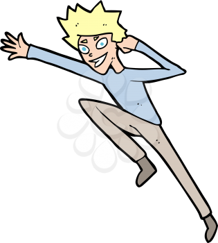 Royalty Free Clipart Image of a Man Jumping