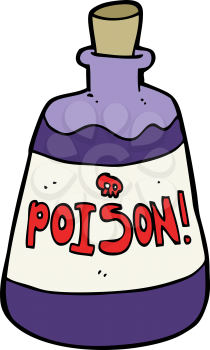Royalty Free Clipart Image of a Bottle of Poison