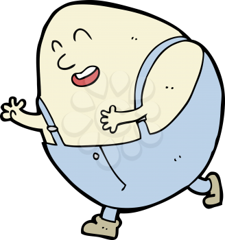 Royalty Free Clipart Image of Humpty Dumpty Egg Character