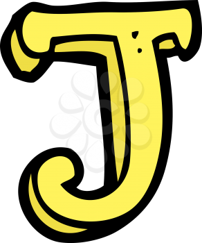 Royalty Free Clipart Image of a Letter J