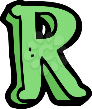 Royalty Free Clipart Image of a Letter R