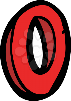 Royalty Free Clipart Image of a Letter O