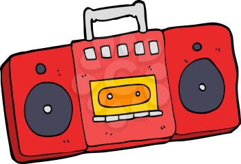 Royalty Free Clipart Image of a Cassette Player