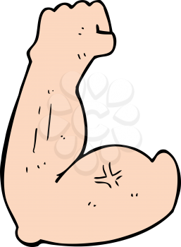 Royalty Free Clipart Image of a Flexing Bicep