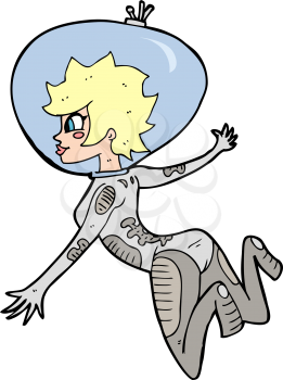 Royalty Free Clipart Image of an Astronaut