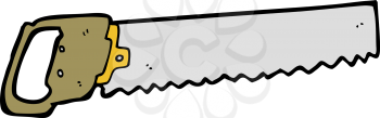 Royalty Free Clipart Image of a Hand Saw