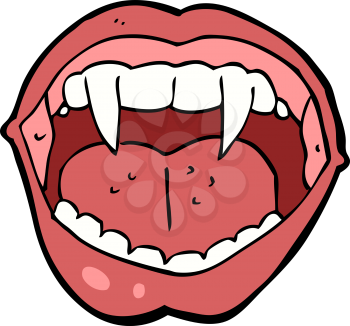 Royalty Free Clipart Image of a Vampire Mouth
