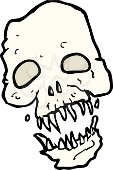 Royalty Free Clipart Image of a Scary Skull