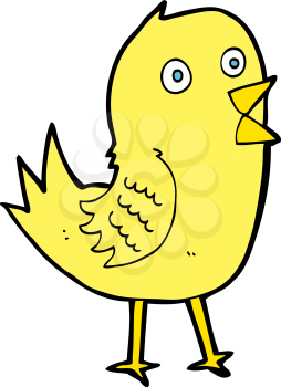 Royalty Free Clipart Image of a Tweeting Bird