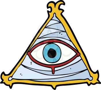 Royalty Free Clipart Image of a Mystic Eye Symbol