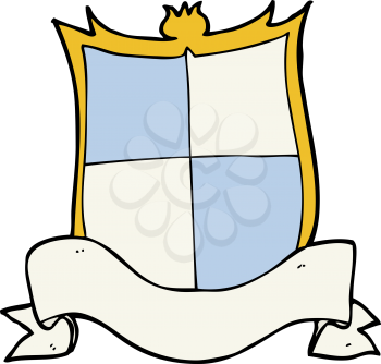 Royalty Free Clipart Image of a Heraldic Scroll