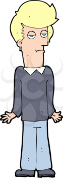 Royalty Free Clipart Image of a Man Shrugging