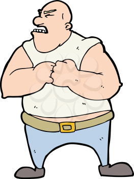 Royalty Free Clipart Image of a Violent Man