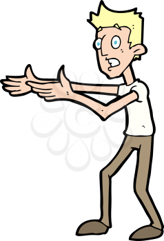 Royalty Free Clipart Image of a Man Explaining