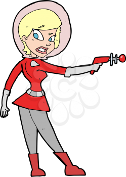Royalty Free Clipart Image of a Space Woman