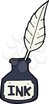 Royalty Free Clipart Image of an Ink Bottle