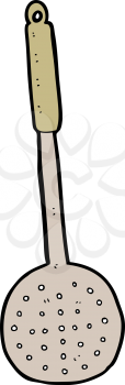 Royalty Free Clipart Image of a Slotted Spoon