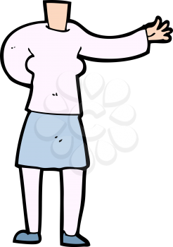 Royalty Free Clipart Image of a Woman's Body