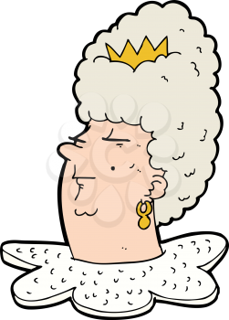 Royalty Free Clipart Image of a Queen's Head
