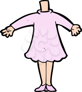 Royalty Free Clipart Image of a Female Body