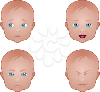 Various Baby Facial Expressions