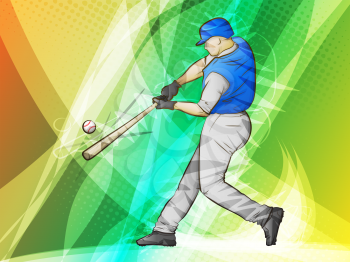Batter swinging for a homerun