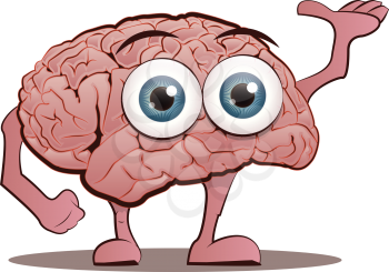 Brain Character with Hands and Feet
