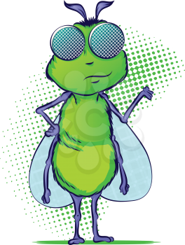 Green bug cartoon character