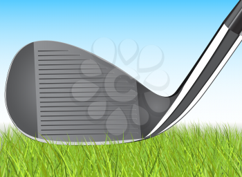 Realistic golf iron club Illustration