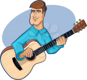 Acoustic guitar player icon