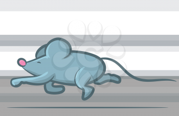 Cartoon Mouse Running Fast