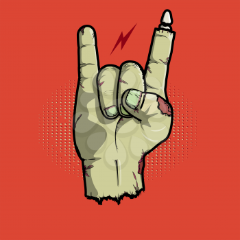 Rock and Roll Zombie Hand