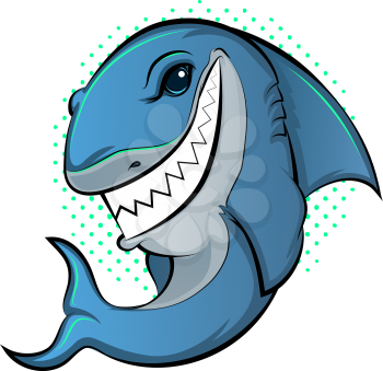 Illustration of a shark mascot