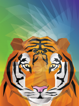 Geometric Tiger Mascot