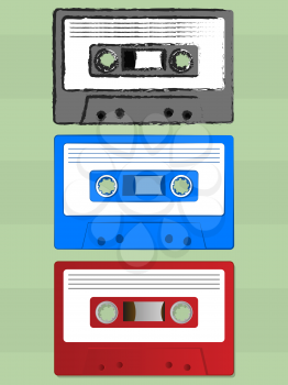 Various Old Cassette Tape Icons