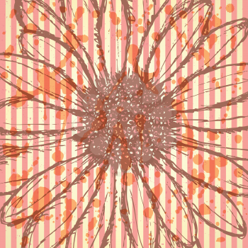 Daisy flower, vector sketch background eps 10

