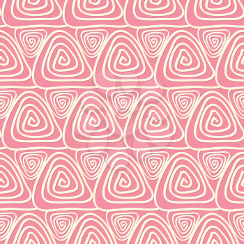 Circles and swirls vintage seamless pattern in vintage style