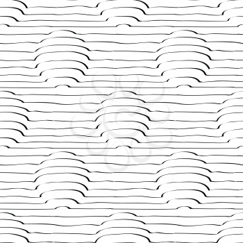 Circles in 3d with lines seamless pattern, opthic illusion
