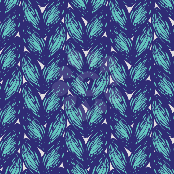 Sketch knitted pattern in vintage style, vector