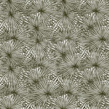 Engraved palm leaf in vintage style, vector seamless pattern