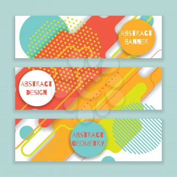Abstract  colorful geometric banner, vector design with rounded corners