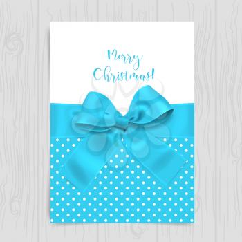 Merry christmas blue card, festive greetings 