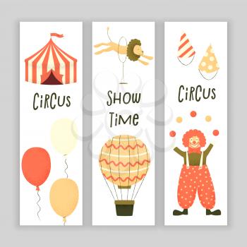 Circus set of characters, cute stipple design