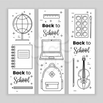 Back to school banner concept, vector design 