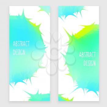 Abstract sharp design, vector colorful poster with watercolor circles